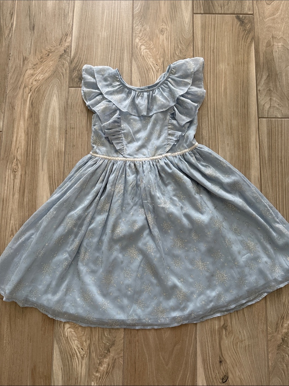 Janie and Jack Disney Frozen Pale Blue Ruffle Elsa Dress